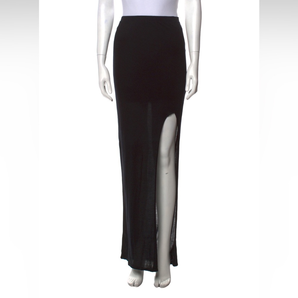 Helmut Lang leg cutout maxi skirt